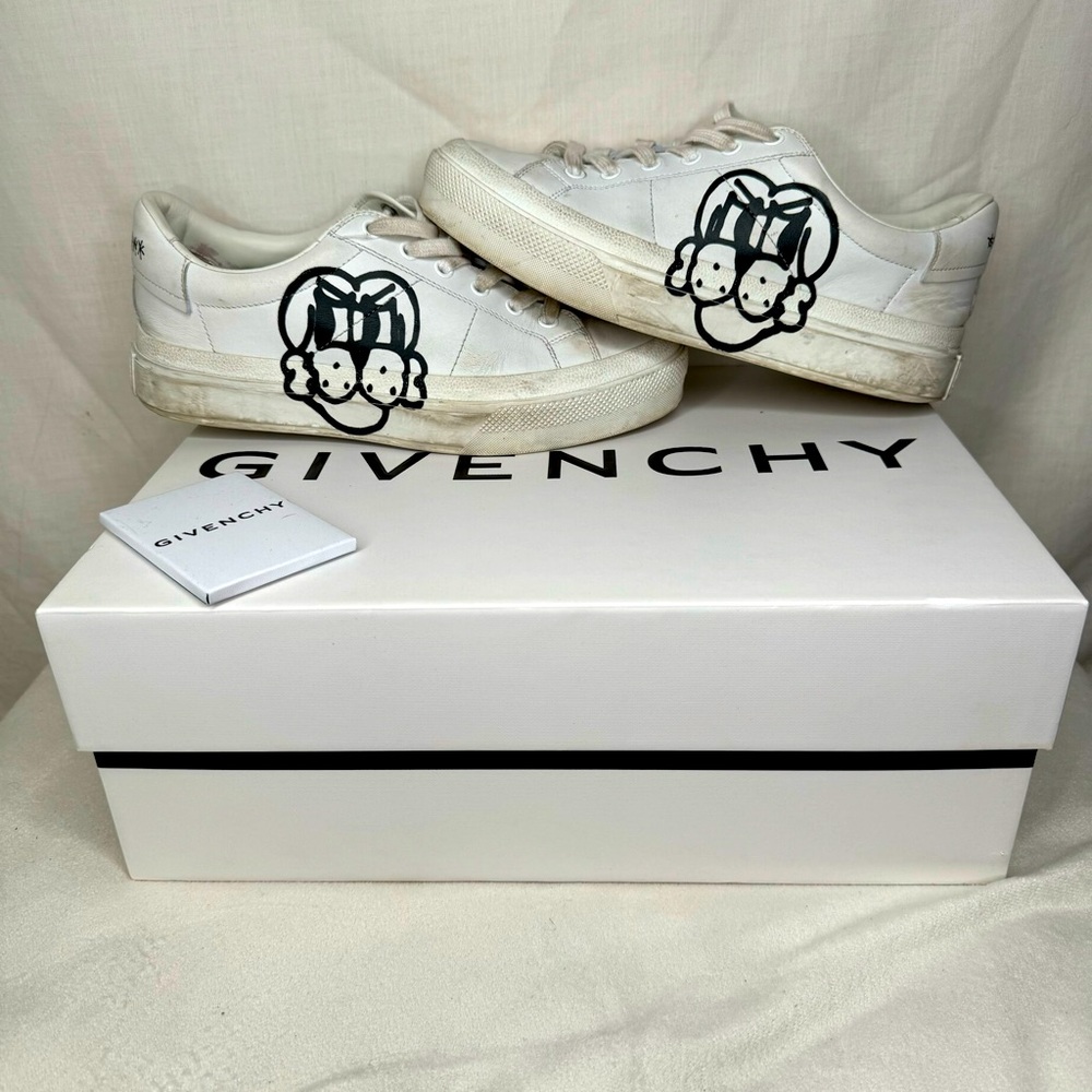 Givenchy chino leather city sneaker black/white size 38.5